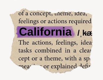California ripped dictionary, editable word | Free PSD - rawpixel