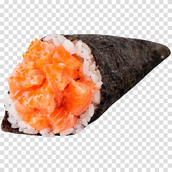 California roll Onigiri Smoked salmon Sushi Japanese Cuisine, sushi transparent background PNG clipart