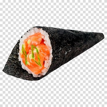 California roll Sashimi Smoked salmon Gimbap Sushi, sushi transparent background PNG clipart
