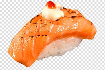 California roll Sashimi Sushi Japanese Cuisine Smoked salmon, Sushi rice dough fried meat transparent background PNG clipart