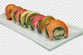 California roll Smoked salmon Sushi Sashimi Makizushi, sushi transparent background PNG clipart