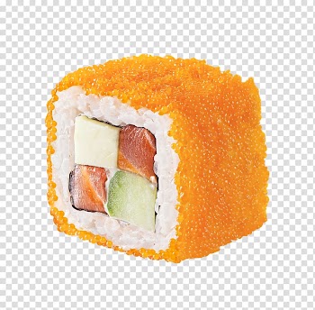 California roll Sushi Makizushi Caviar Pizza, wok transparent background PNG clipart