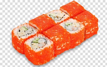 California roll Sushi Makizushi Crab Tempura, sushi transparent background PNG clipart
