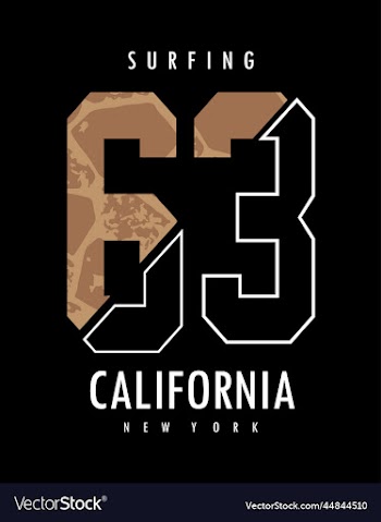 california typography for t shirt design premium