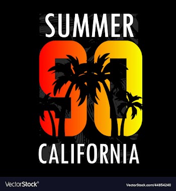california typography for t shirt design premium