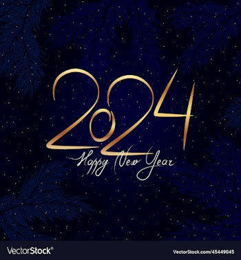 calligraphic inscription happy 2024 new year