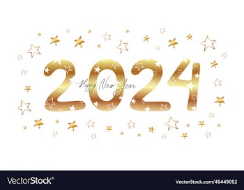 calligraphic inscription happy 2024 new year
