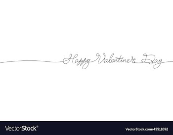calligraphic inscription happy valentines day