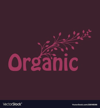Calligraphy in eco-style with tree on the letter vector image