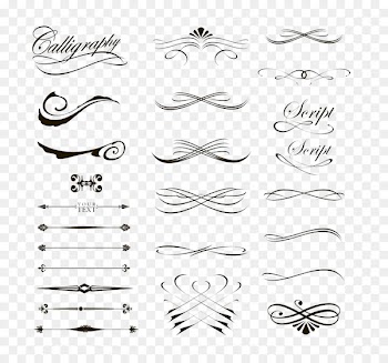 Calligraphy Royalty-free Drawing Clip art - Creative lines 