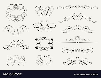 Calligraphy set vector image