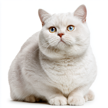 Calm British Shorthair Cat with Lavender Coat