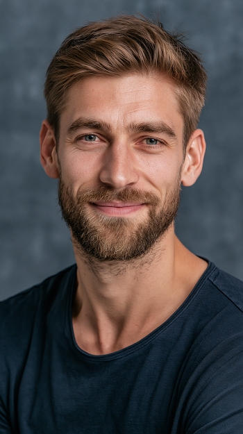 Calm European Male Portrait