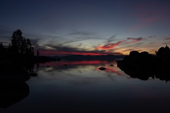 Calm Large Body of Water at Nighttime