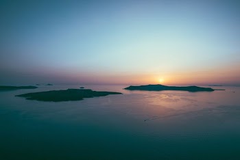 calm ocean panoramic photography