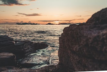 Calm Sea During Golden Hour