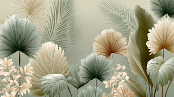 Calm Tropical Leaf Background