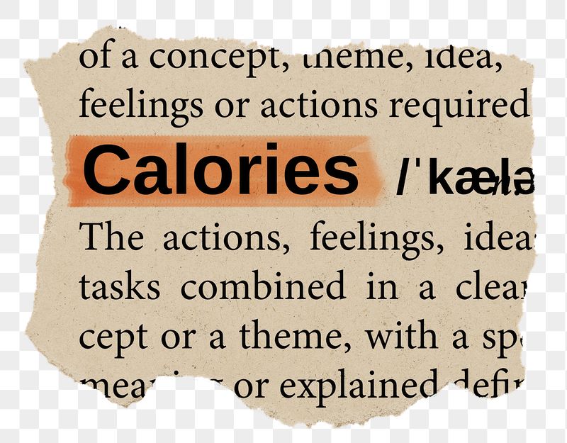 Calories png word sticker, torn | Free PNG - rawpixel