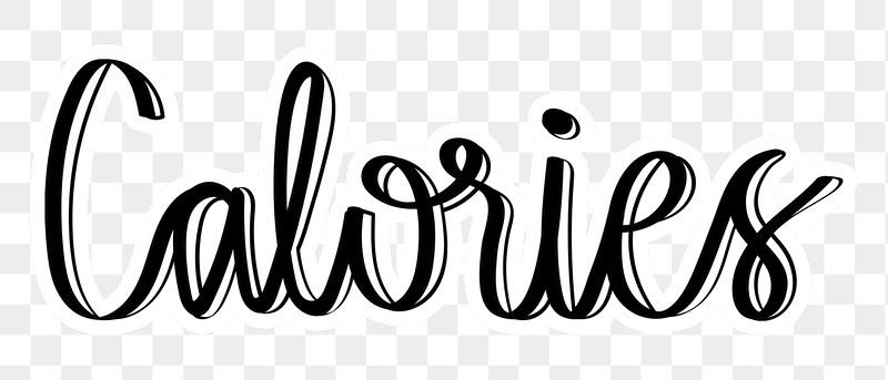 Calories png word sticker typography, | Free PNG - rawpixel