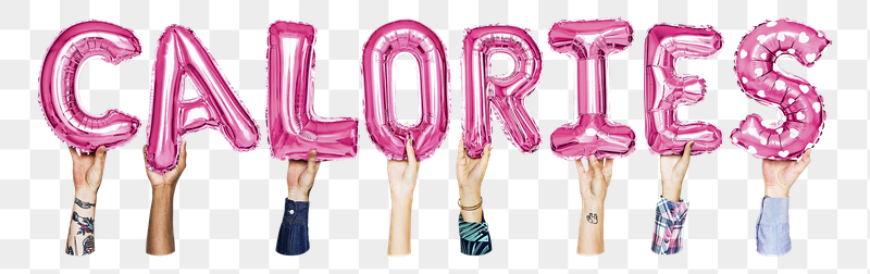 Calories word png, hands holding | Free PNG - rawpixel