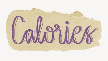 Calories word, torn craft paper | Free PSD - rawpixel