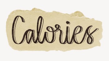 Calories word, torn craft paper | Free PSD - rawpixel
