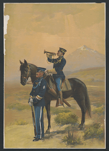 [Calvary officers playing bugle] | Free Photo - rawpixel