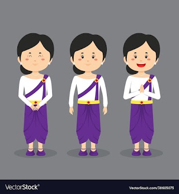 cambodia character with various expression