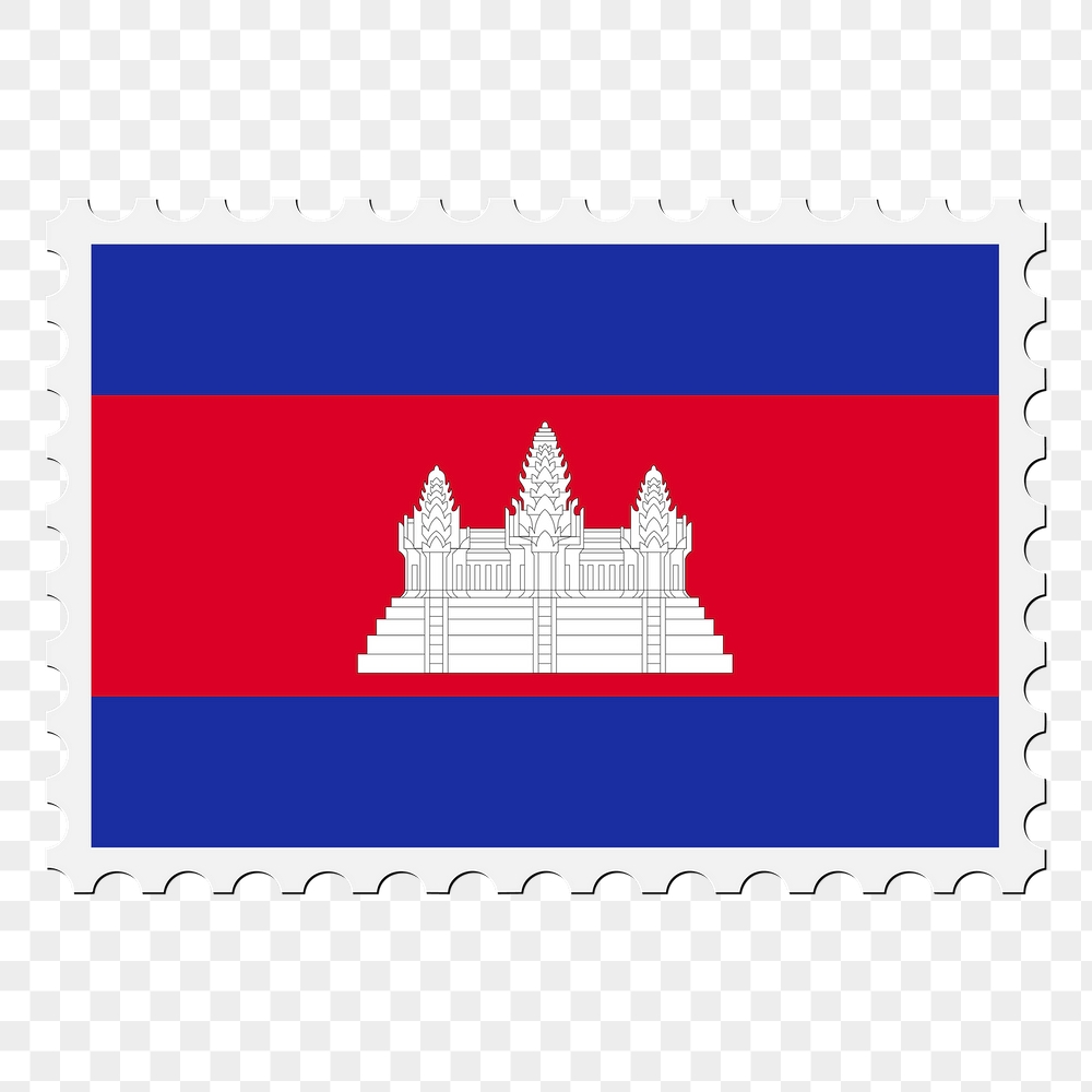 Cambodia flag png sticker, postage | Free PNG - rawpixel