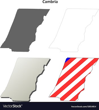 Cambria Map Icon Set vector image
