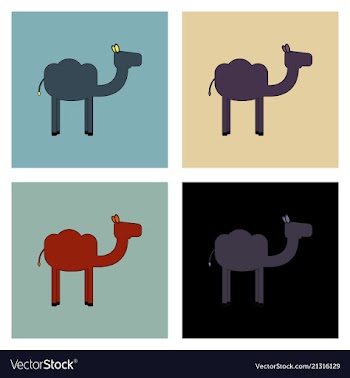 Camel icon silhouette vector image
