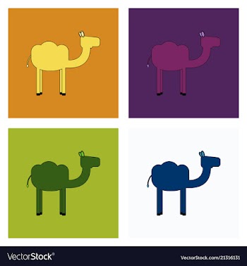 Camel icon silhouette vector image