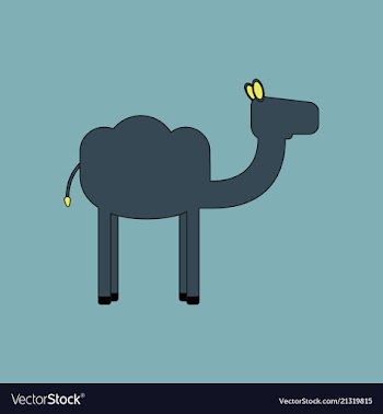 Camel icon silhouette vector image