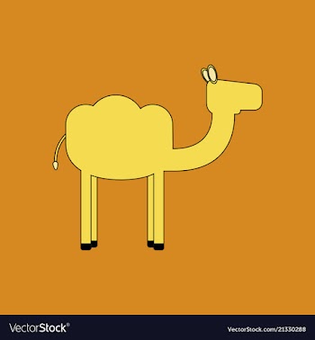 Camel icon silhouette vector image