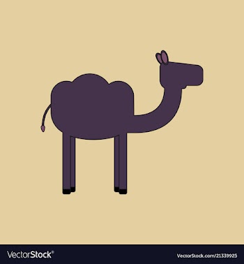 Camel icon silhouette vector image