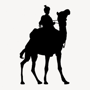 Camel rider silhouette, Egyptian transportation | Free PSD - rawpixel