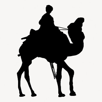 Camel rider silhouette, Egyptian transportation | Free PSD - rawpixel