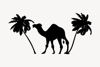 Camel silhouette collage element, animal | Free PSD - rawpixel