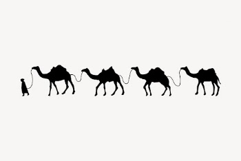 Camel train silhouette, animal illustration | Free Photo - rawpixel