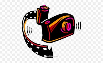 Camera And Roll Of Film Royalty Free Vector Clip Art - Camera And Roll Of Film Royalty Free Vector Clip Art