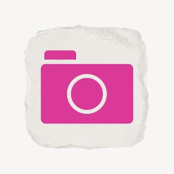 Camera app icon, ripped paper | Free Icons - rawpixel