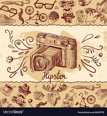 Camera background vector image