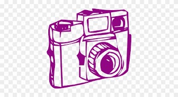 Camera Clipart Purple - Vintage Camera Graphic Clipart Png