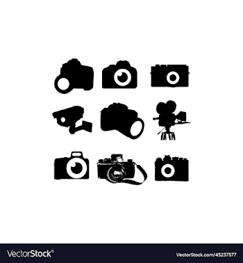 camera collection set icon design