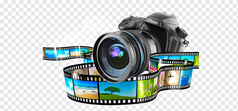 Camera graphy Monopod, graphy, black DSLR camera, lens, camera Lens, photographic Film png