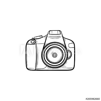 Camera hand drawn outline doodle icon