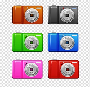 Camera lens Computer Icons , Six color camera transparent background PNG clipart