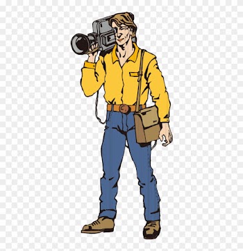Camera Operator Photographer Clip Art - Video Camera Clip Art