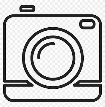 Camera Outline Rubber Stamp - Camera Outline