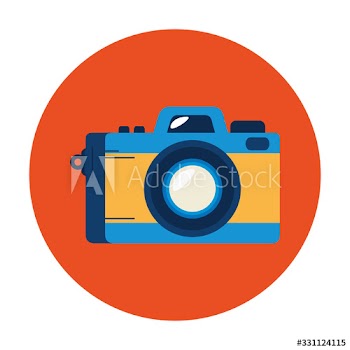 camera photographic in frame circular design